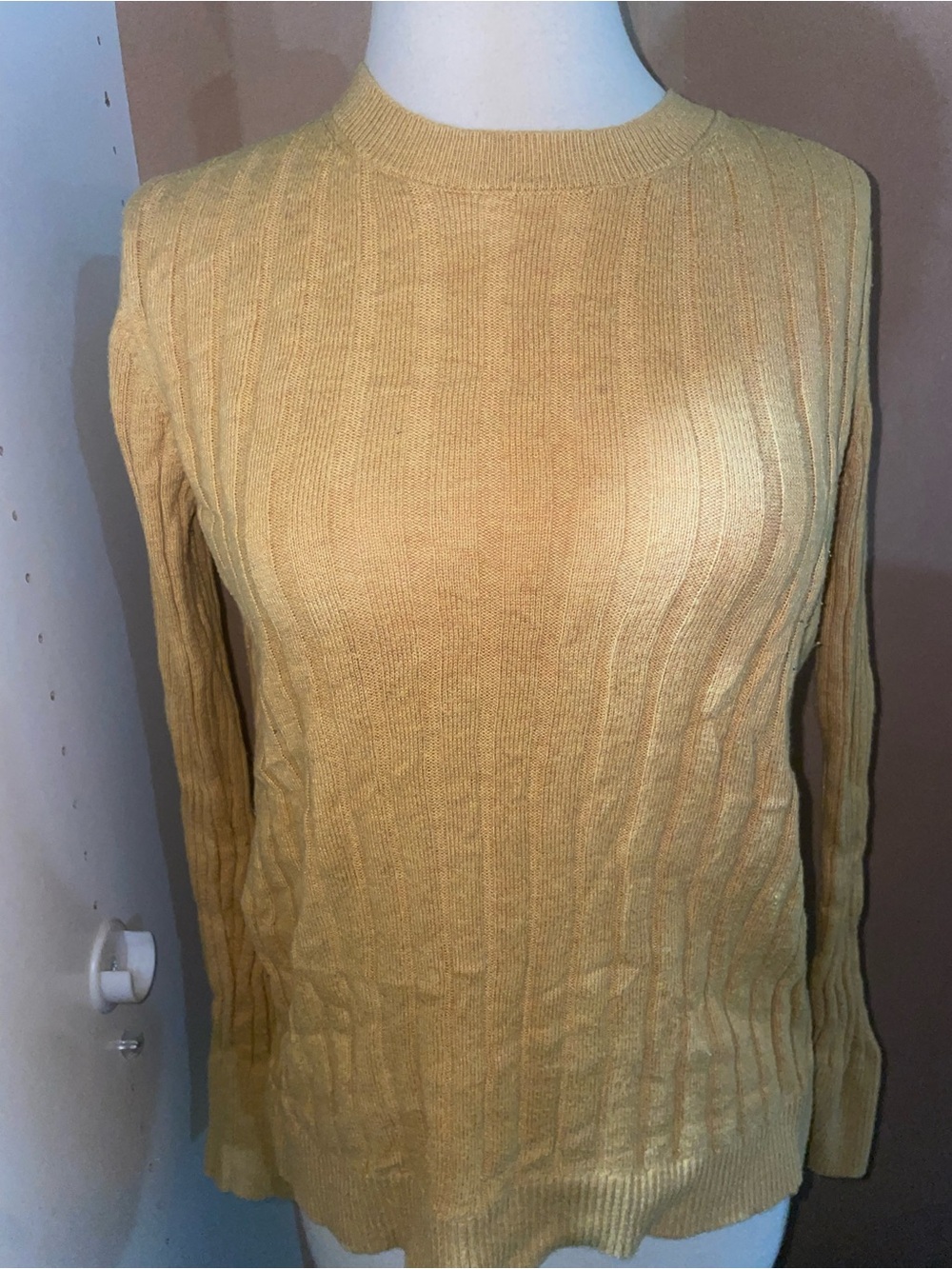 a new day Mustard Ribbed Sweater